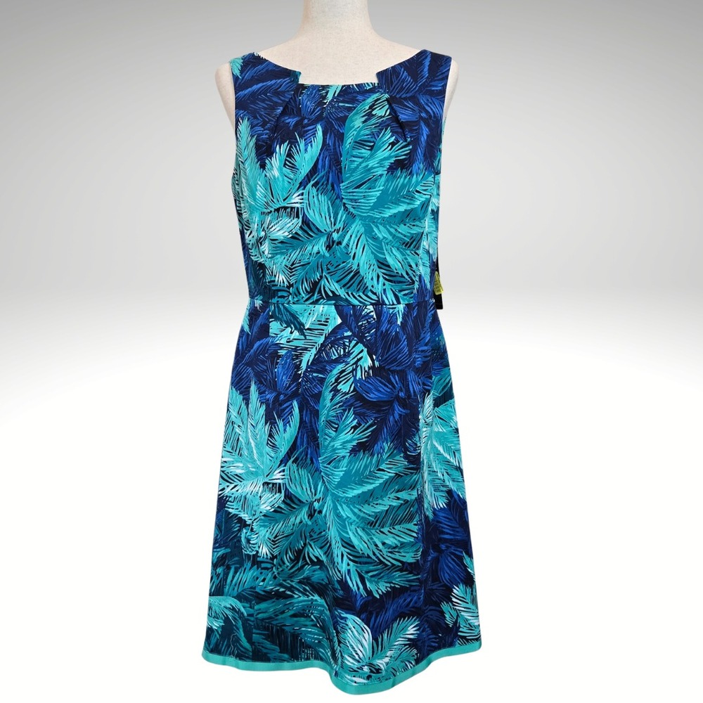 NEW Alex Marie Sz 10 Lined Dress Sleeveless Relaxed Tropical Stylish Resort Wear